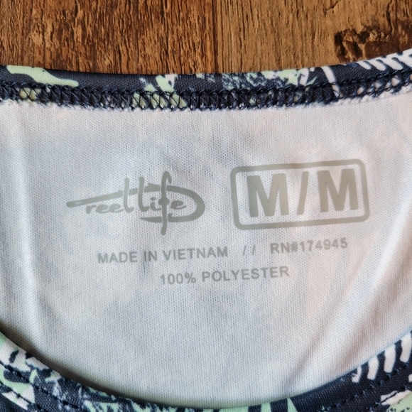 Reel Life Tropical Print Swim Shirt - Picture 2 of 2